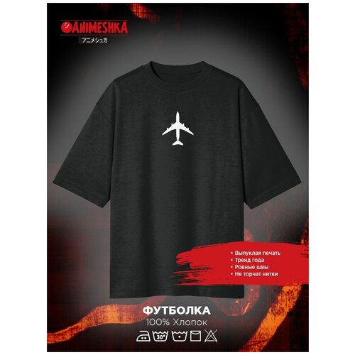 фото Animeshka\футболка/с принтом/самолёт/женская/хлопковая