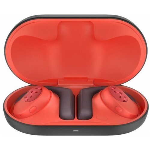 Наушники беспроводные Bluetooth Haylou OW01 Purfree красно-черные bluetooth наушники haylou purfree bc01 с костной проводимостью