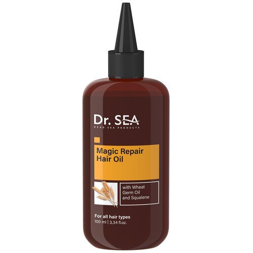 Восстанавливающее масло Dr.Sea Magic Oil для волос с маслом зародышей пшеницы и скваленом, 100 мл