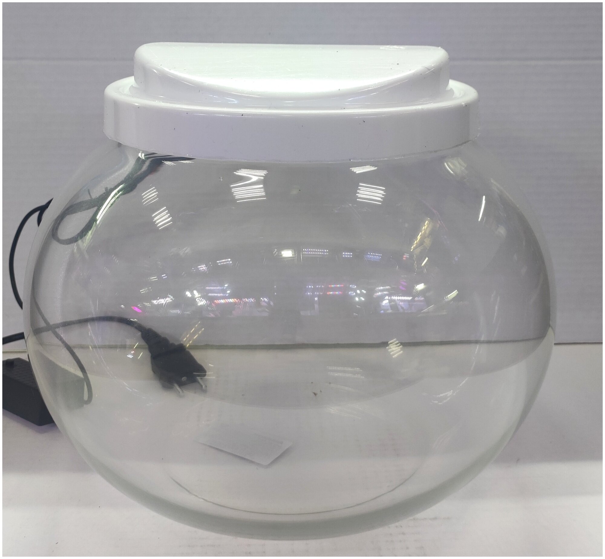 Крышка-светильник для круглого аквариума 13 литров, диаметр 20 см, белая - фотография № 4