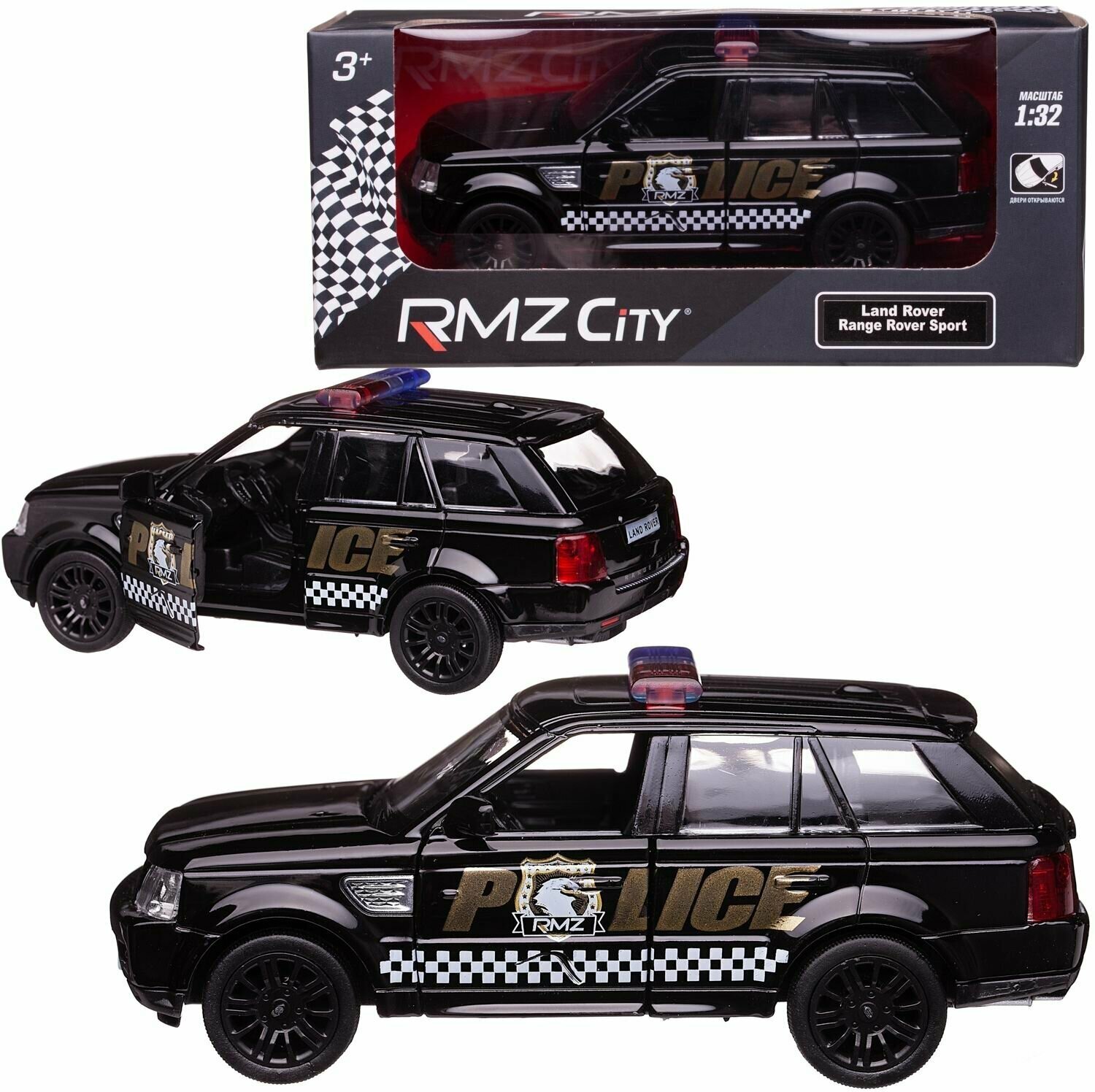 Машинка металлическая Uni-Fortune RMZ City 1:36 Land Rover Range Rover Sport, полицейская машина, инерционная - фотография № 14