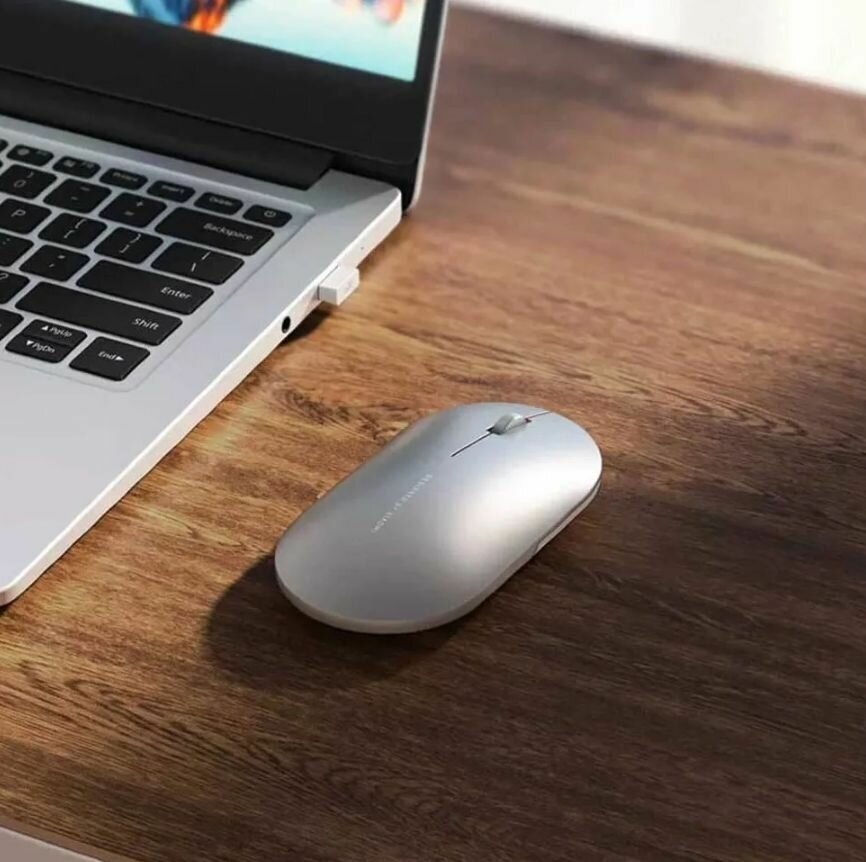 Беспроводная мышь Xiaomi Mi Elegant Mouse Metallic Edition, черный - фотография № 5