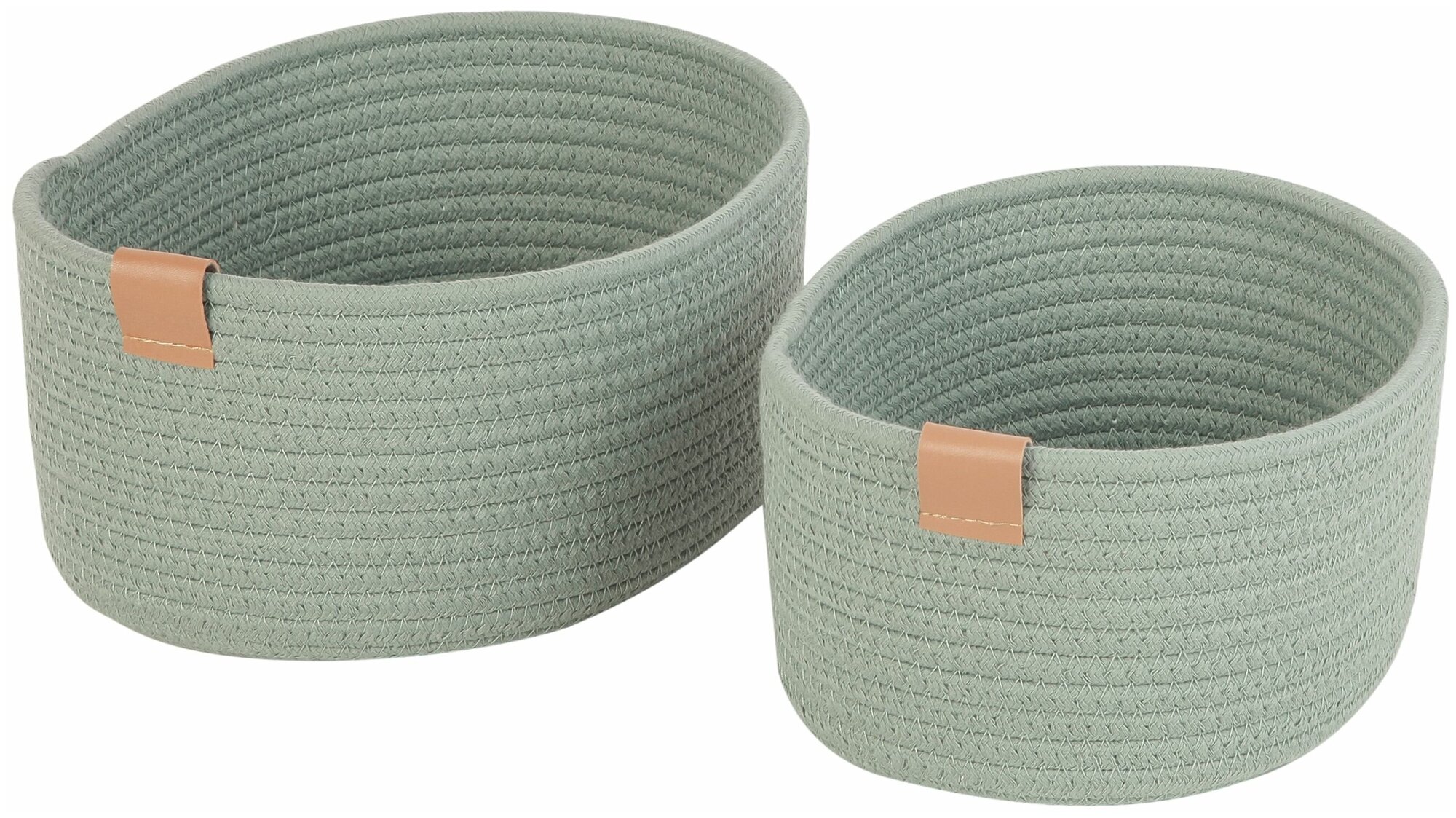 фото Набор корзин Sensea Magda 20x11.5x27 см цвет зелёный 2 шт.