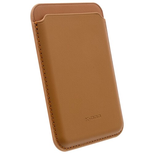 Картхолдер магнитный (MagSafe) для Apple iPhone 12 Pro Max-Коричневый чехол magsafe wallet картхолдер на iphone бумажник для карт вишневый