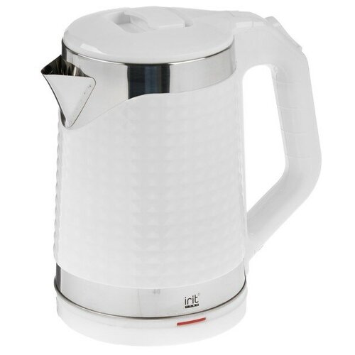 Чайник электрический IR-1366, металл, 1.8 л, 1500 Вт, бело-серебристый