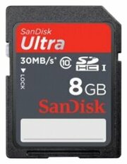 Карта памяти SanDisk SDHC 8GB Class 10 Ultra (SDSDU-008G-U46) 30MB/s*