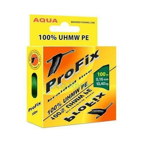 Леска плетеная AQUA ProFix Dark green 0.10 100м