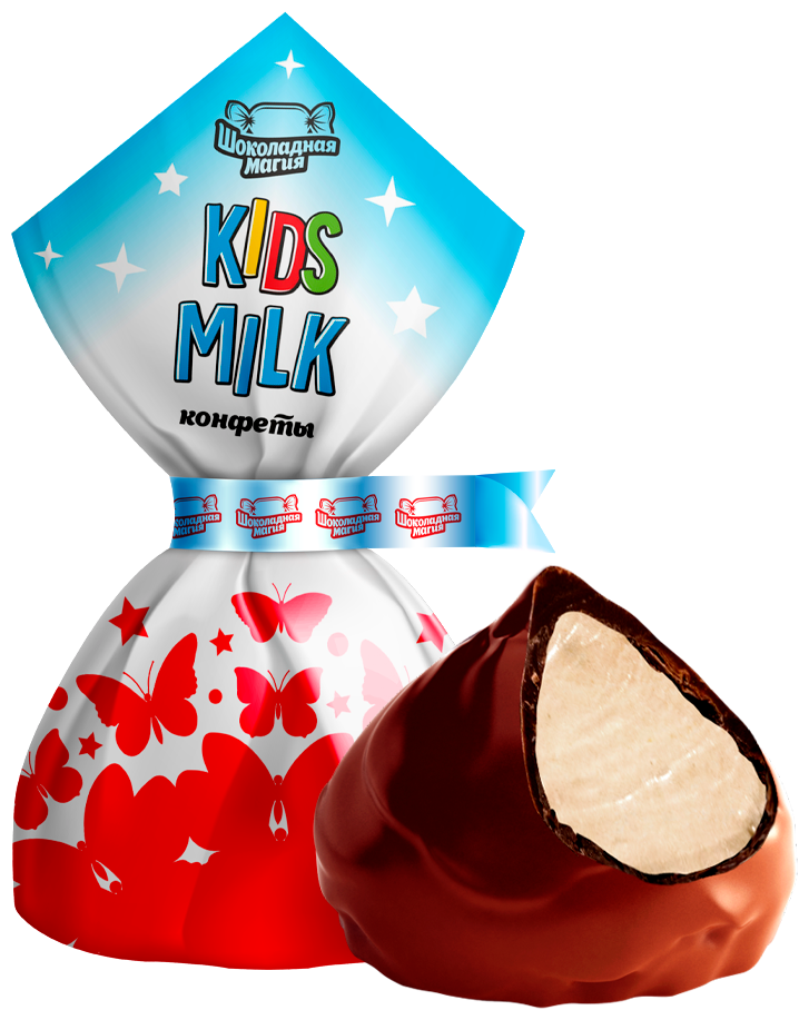 Конфеты шоколадные KIDS MILK -1000 гр, Шоколадная магия.