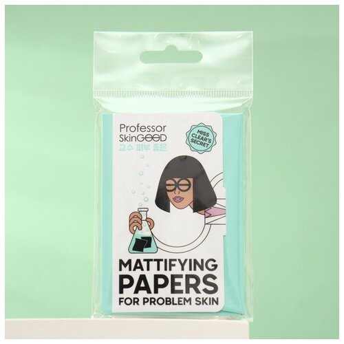 Матирующие салфетки для лица Professor SkinGOOD, Mattifying Papers для проблемной кожи, 50 шт.