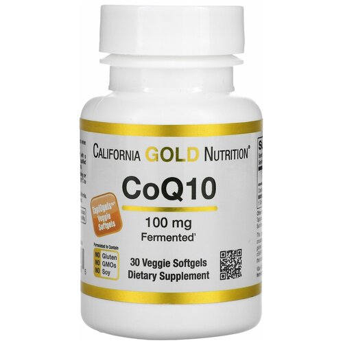 Капсулы California Gold Nutrition CoQ10, 100 мг, 30 шт.