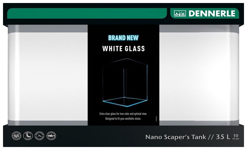 Dennerle Nano Scaper's Tank White Glass Аквариум 35 литров, из осветленного стекла (400х320х280) - фотография № 3