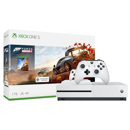 фото Игровая приставка microsoft xbox one s 1 тб белый + forza horizon 4