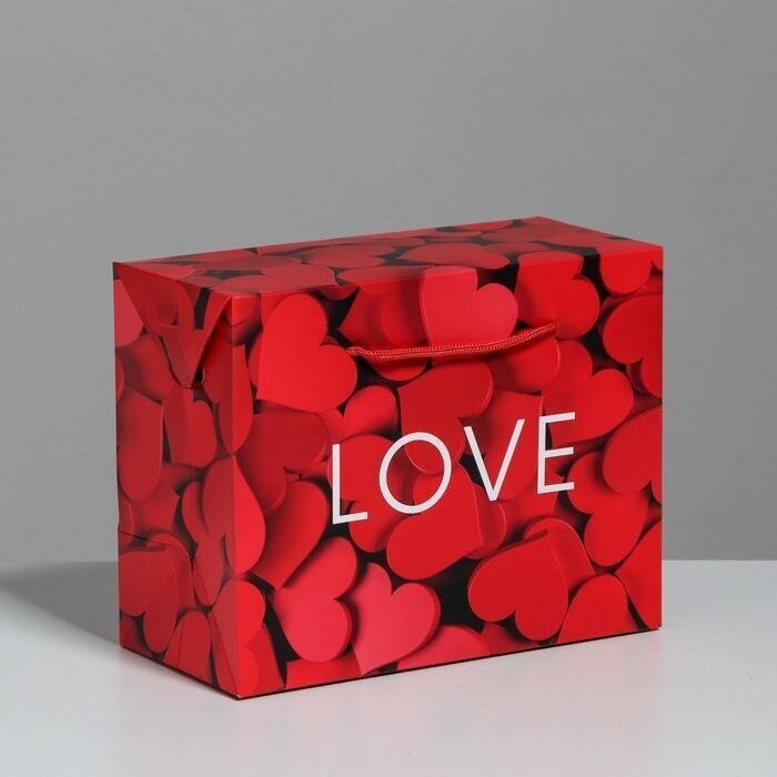 Пакет — коробка Love 23 × 18 × 11 см