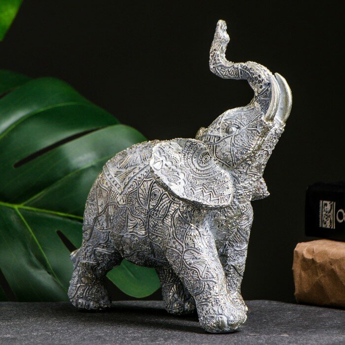 Хорошие сувениры Фигура "Слон ажурный" серый-серебро, 16х8,5х19см