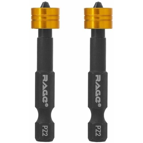 Бита Vira Rage (554134) PZ2 магнитная 50 мм с ограничителем (2 шт.) бита jettools w21 0502mhz ph2 pz2 магнитная 50 мм 10 шт