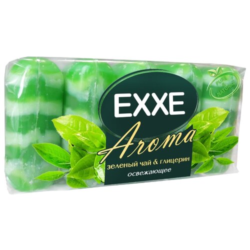 фото Мыло кусковое Exxe Aroma Зеленый чай & глицерин, 5 шт., 90 г