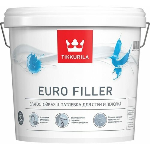 Влагостойкая шпаклевка Tikkurila Евро Филлер 7624₽