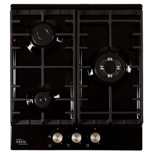 Варочная панель газовая making Oasis everywhereP-3MBT B Черная металл решетка чугун 3 комфорки 1090000₽