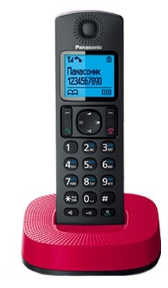 Радиотелефон Panasonic KX-TGC310 черный/красный