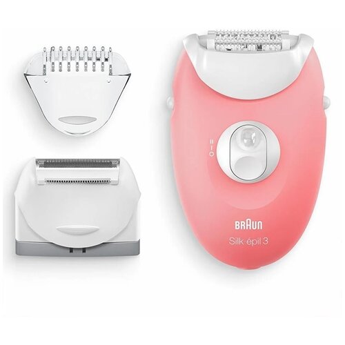 Эпилятор Braun 3277 Silk-epil 3, розовый эпиляторы braun эпилятор женский silk epil se 1 173 20 пинцетов