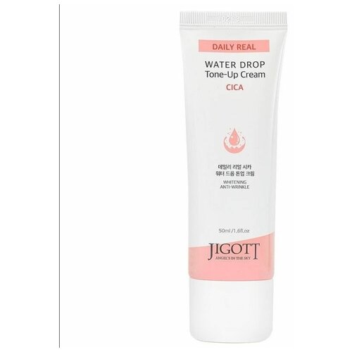 Крем для лица увлажняющий с центеллой азиатской Jigott Daily Real Cica Water Drop Tone Up Cream, 50 мл уход за лицом jigott крем для лица ultimate real collagen water drop tone up cream