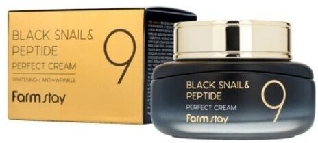 FarmStay Крем для лица с черной улиткой и пептидами - Black snail peptide 9 perfect cream, 55мл