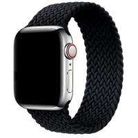 Ремешок-браслет нейлоновый для Apple Watch 42/44/45/49мм (5), черный, M(145mm)