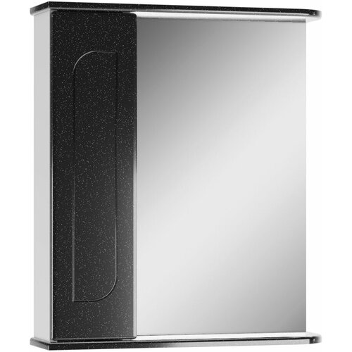 Шкаф-зеркало Радуга Черный металлик 60 левый/правый айсберг