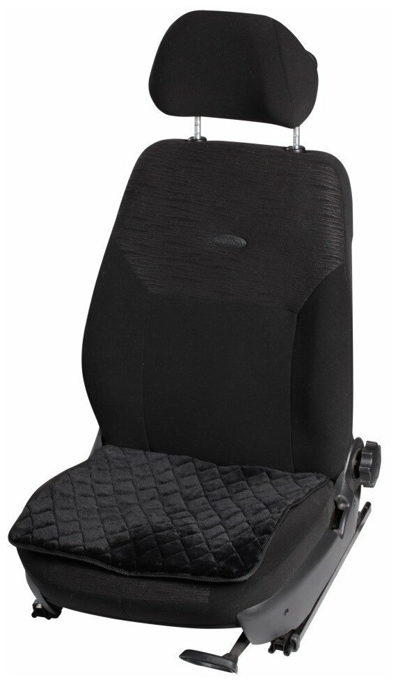 Накидка (подушка) из искусственного меха на сиденье черная с коротким мехом 1 шт. AIRLINE AFC-A-02
