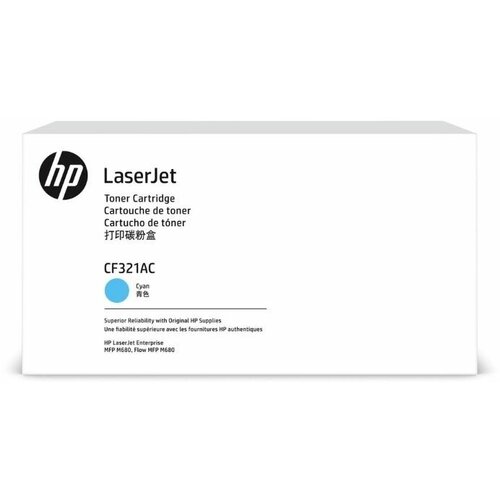 картридж для лазерных принтеров мфу hp 653a голубой clj ent m651n m651dn m651xh m680dn m680 cf321ac Картридж лазерный HP 653A CF321AC голубой (16000стр.) для HP CLJ Ent M651n/M651dn/M651xh/M680dn/M680