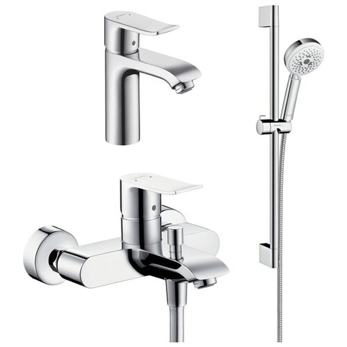 смеситель для душа hansgrohe metris 31686000 хром Душевой комплект Hansgrohe Metris 31480000 для ванны с душем