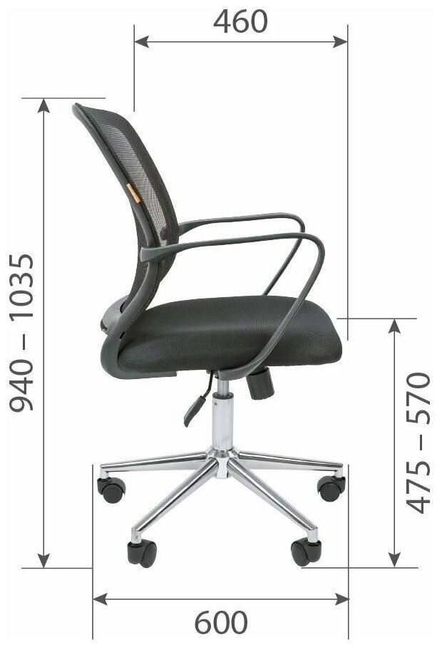 Компьютерное кресло Chairman 698 хром, черный - фото №5