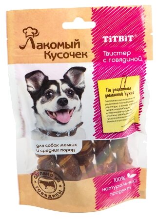 TitBit Лакомый кусочек Твистер с говядиной 5шт