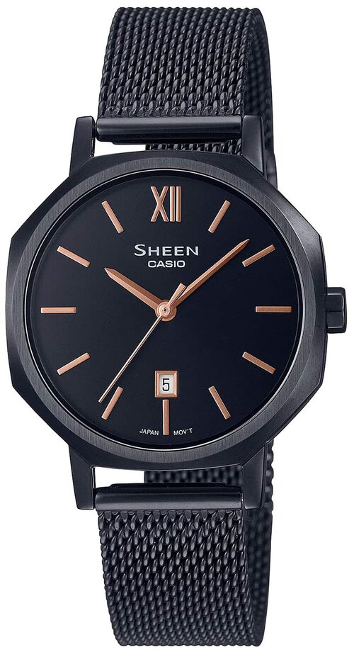 Наручные часы CASIO Sheen SHE-4554BM-1A, черный, золотой