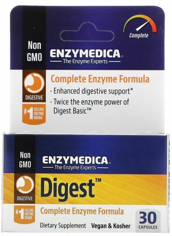 Enzymedica Digest Complete (ферменты) 30 растительных капсул
