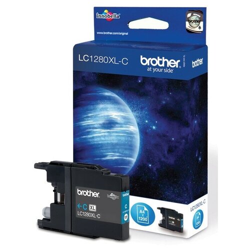 Картридж струйный Brother LC1280XLC голубой для Brother MFC-J6510DW/J69010DW картридж струйный brother lc3237bk