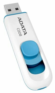 USB Flash Drive 32Gb - A-Data C008 Classic White-Blue AC008-32G-RWE