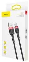 Кабель Baseus Cafule USB - USB Type-C 2 м красный/черный