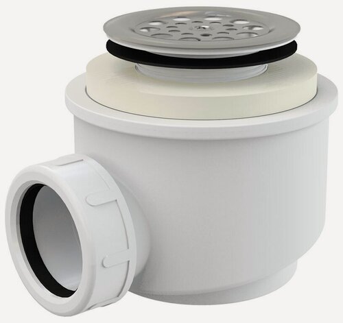 Изображение товара Сифон для душевого поддонa Alcadrain A46-50 с нержавеющей решеткой