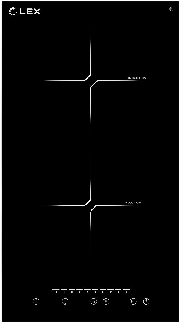 Индукционная варочная панель LEX EVI 320-2 BL, черный