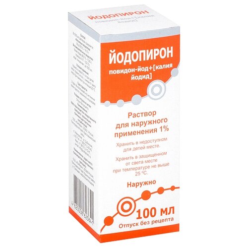 Йодопирон р-р д/нар. прим., 1%, 100 мл