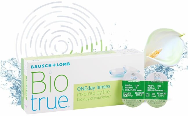 Контактные линзы Biotrue ONEday однодневные Sph.-03.00 / 14.2 / 8.6, 30шт.