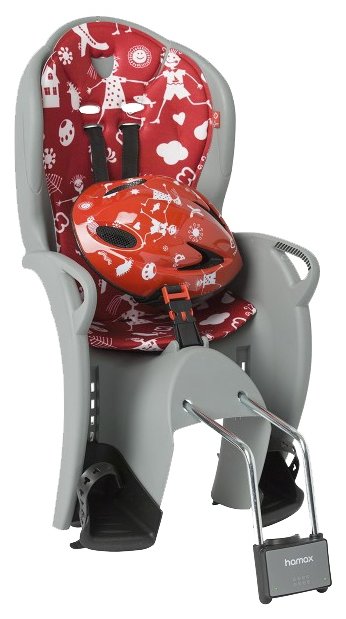 Детское велокресло со шлемом Hamax Kiss Safety Package Medium 551058 Grey/Red