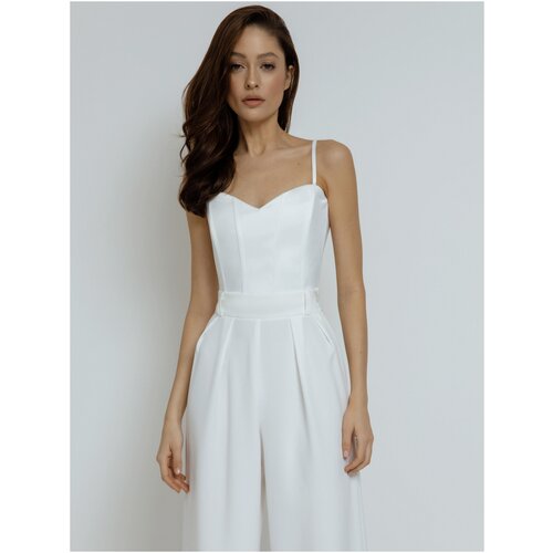 фото Топ корсетный из атласа (s / молочный) multilook