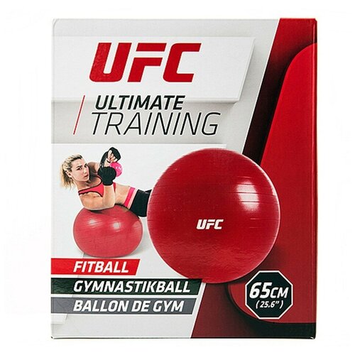 гимнастический мяч 65см makfit UFC UFC1220 65 см красный 65 см 1.3 кг