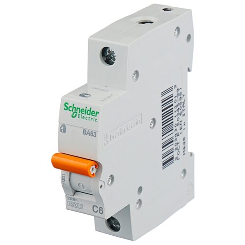 фото Автоматический выключатель Schneider Electric ВА63 1P (C) 4.5kA 6 А