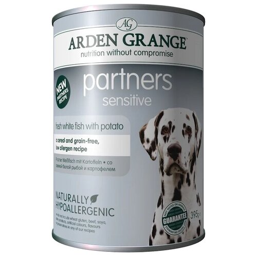фото Корм для собак Arden Grange (0.395 кг) 1 шт. Partners Sensitive океаническая белая рыба и картофель консервированный корм
