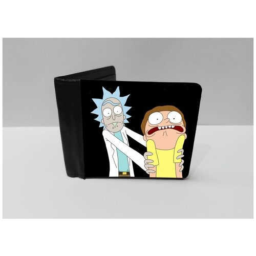 Кошелек , черный, мультиколор кошелек рик и морти rick and morty 9