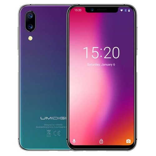 Смартфон UMIDIGI One Pro, Dual nano SIM, сумеречный штатная магнитола honda cr v iv 2012 2016 wide media cf1012 om 4 64 на android 9 1 ts9 dsp 4g sim 4 64gb камера заднего вида в подарок