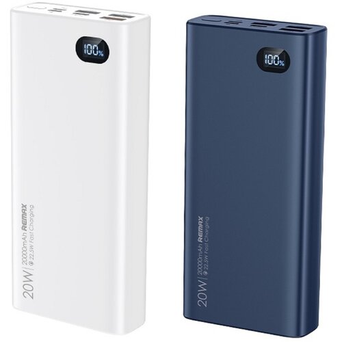 Аккумулятор внешний 20000 mAh Быстрая зарядка RPP-292 PD20WQC225W Power Bank Пауэрбанк REMAX синий 214900₽